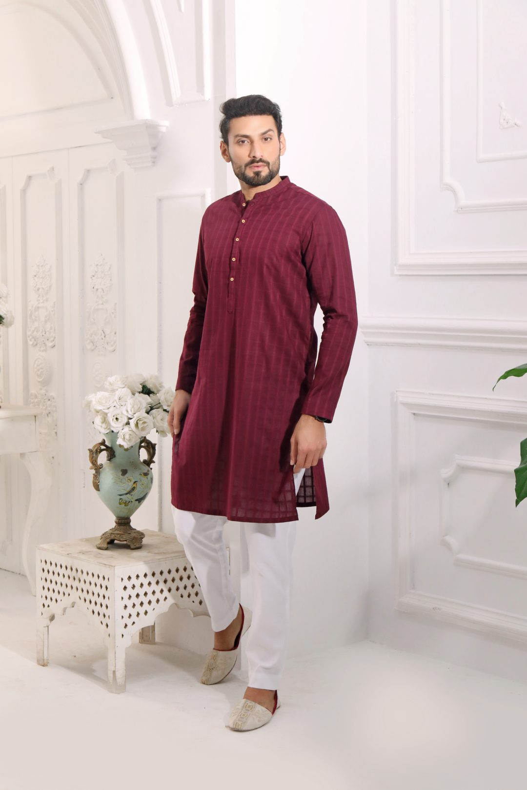 DARK MEHROON KURTA