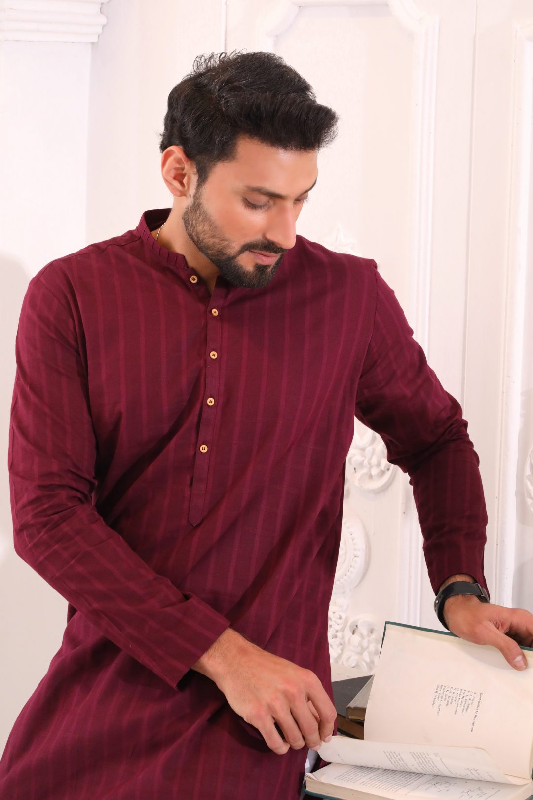 DARK MEHROON KURTA