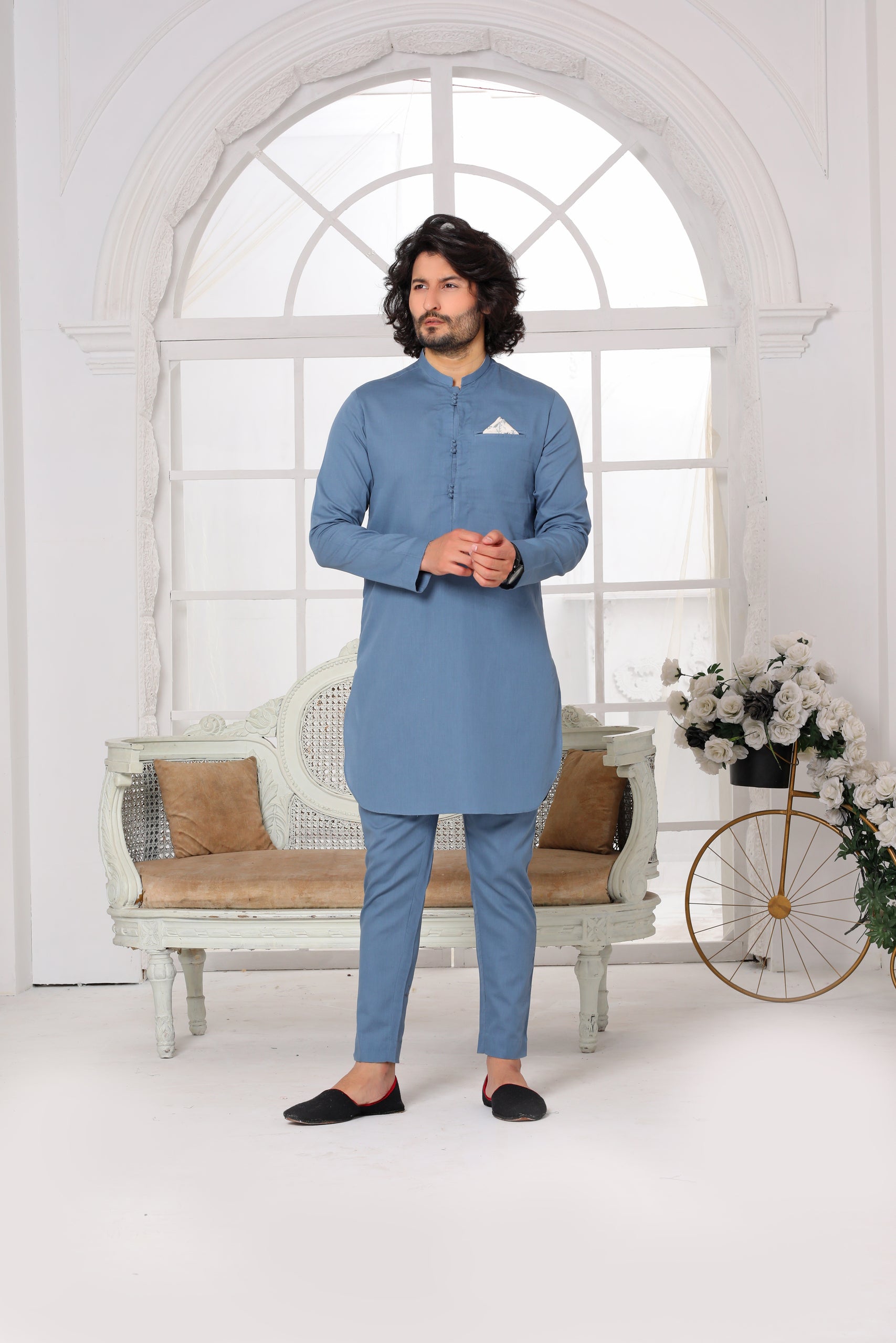 SKY BLUE KURTA PAJAMA