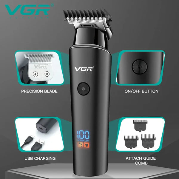 VGR V-937 Professional Electric Hair Trimmer Cordless Beard & Hair Clipper For Men