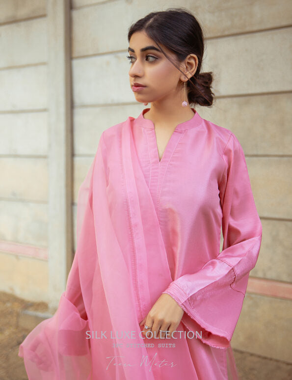 3PC SILK LUXE COLLECTION PINK