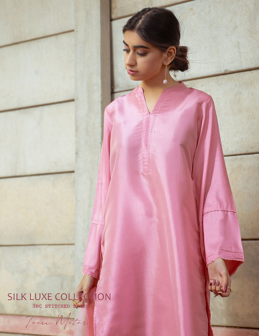 3PC SILK LUXE COLLECTION PINK