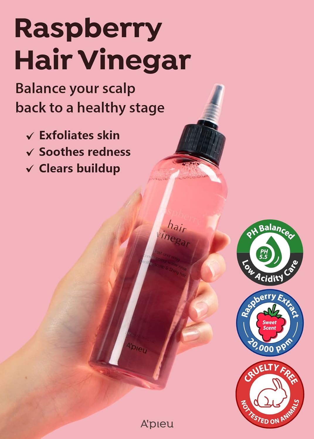 A’PIEU Raspberry Hair Vinegar 200ml
