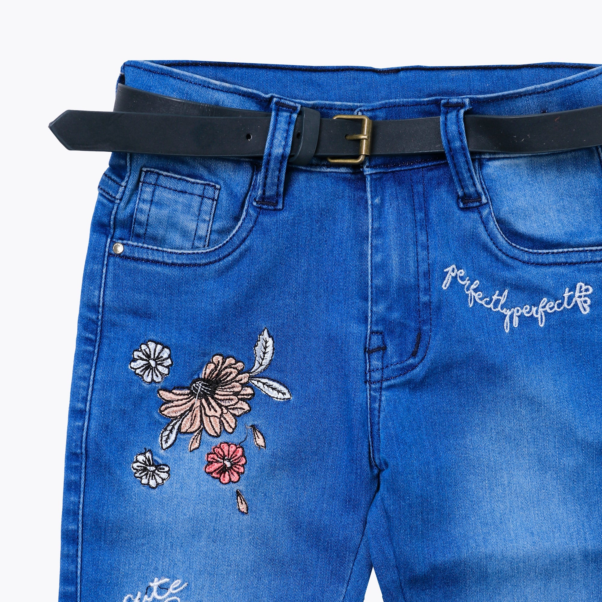 Blue Floral Denim