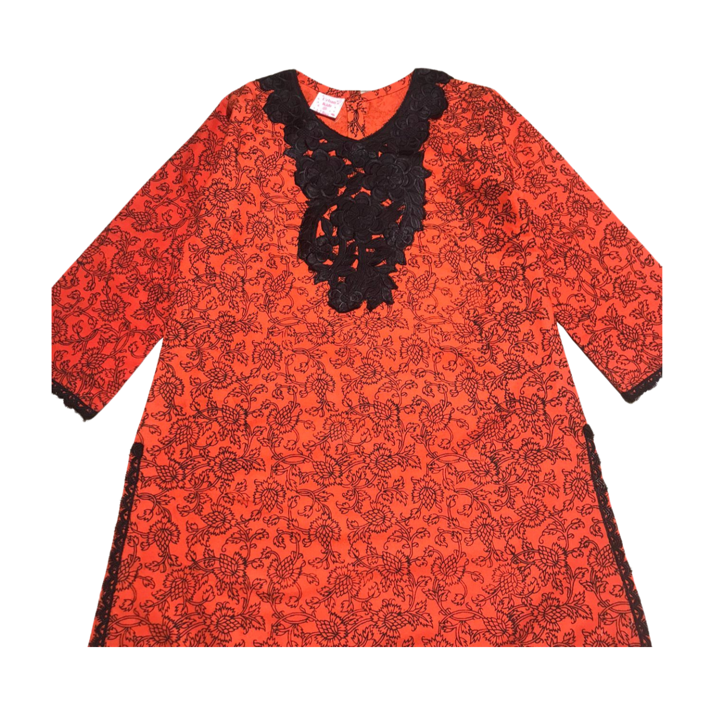 Orange Girls' Kurti