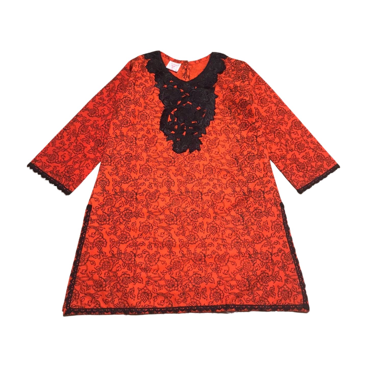 Orange Girls' Kurti