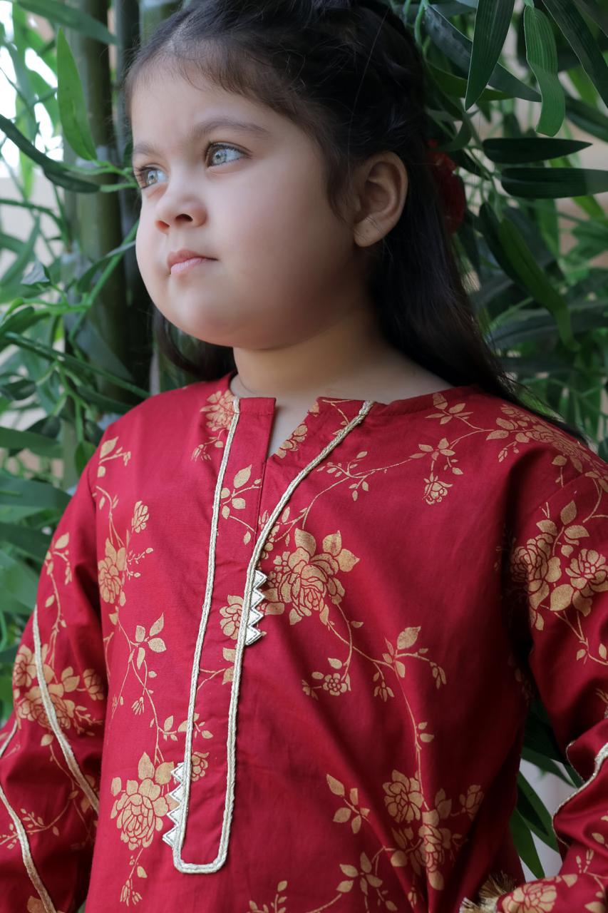 Maroon Girl's Kurti