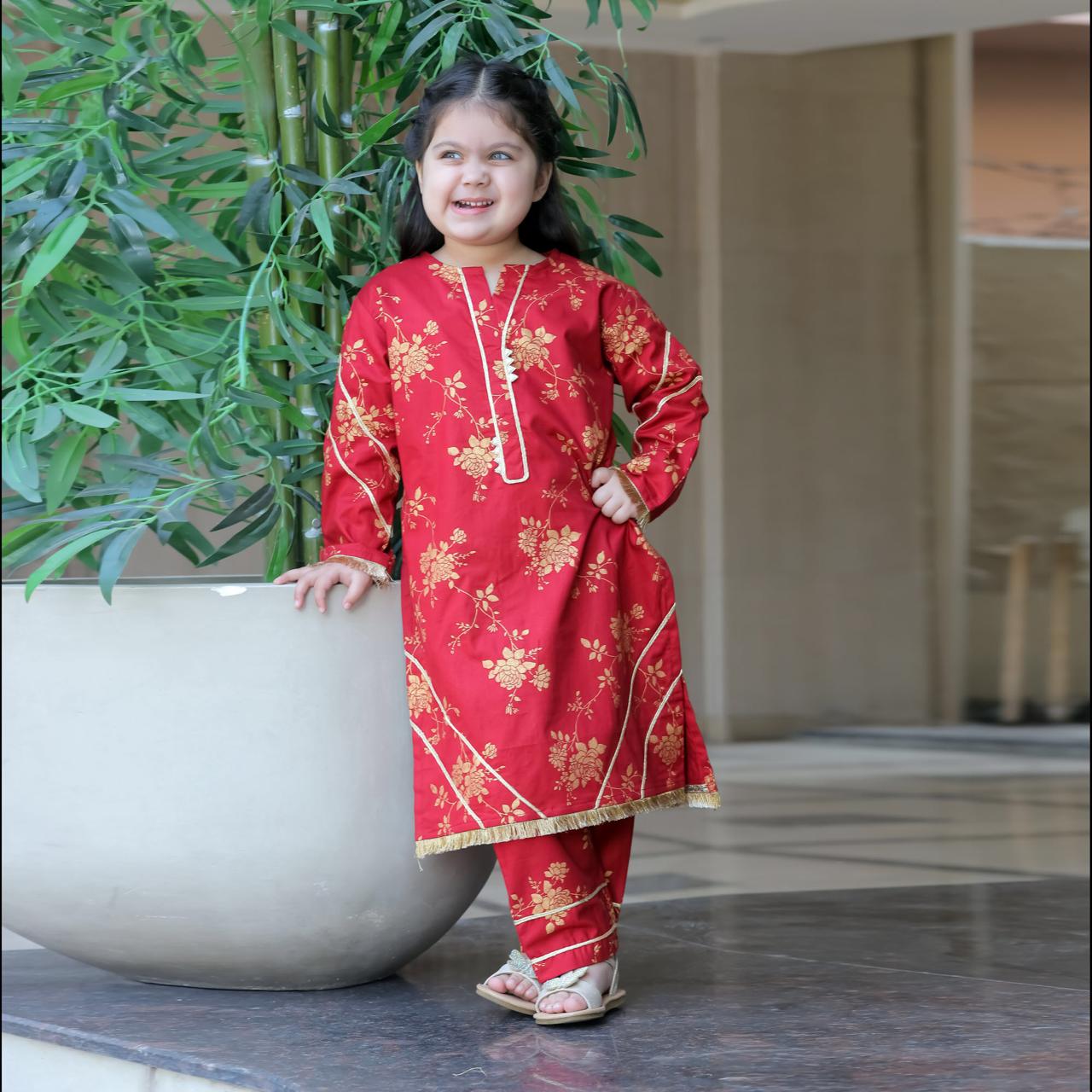 Maroon Girl's Kurti