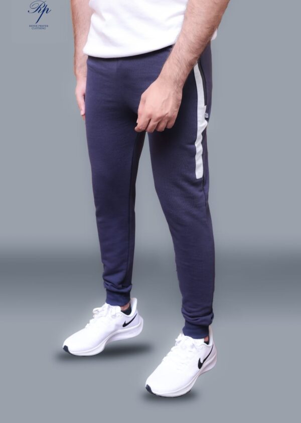 Men's Trouser - Navy With Grey Panel