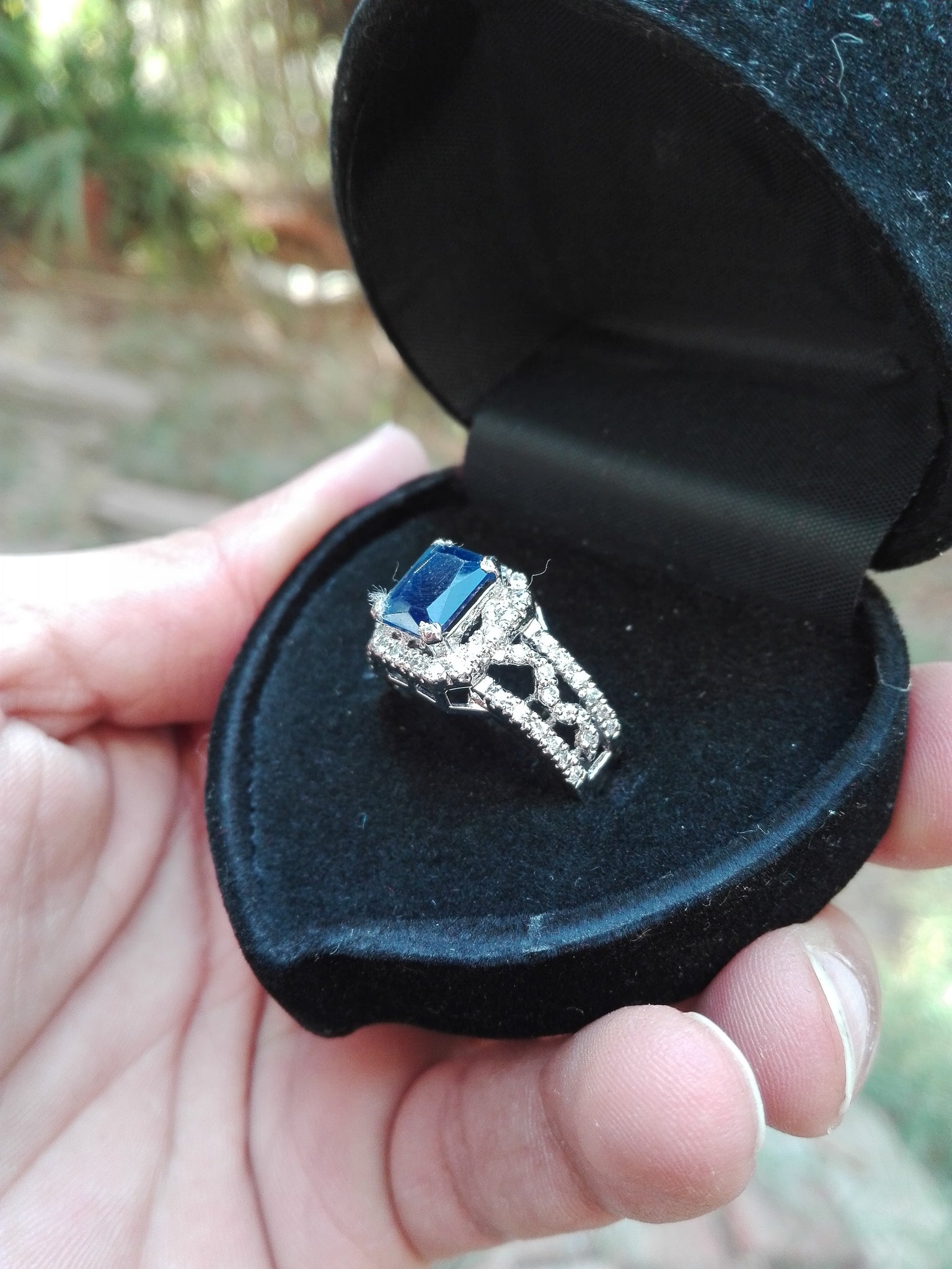 Blue Torquize Silver Ring