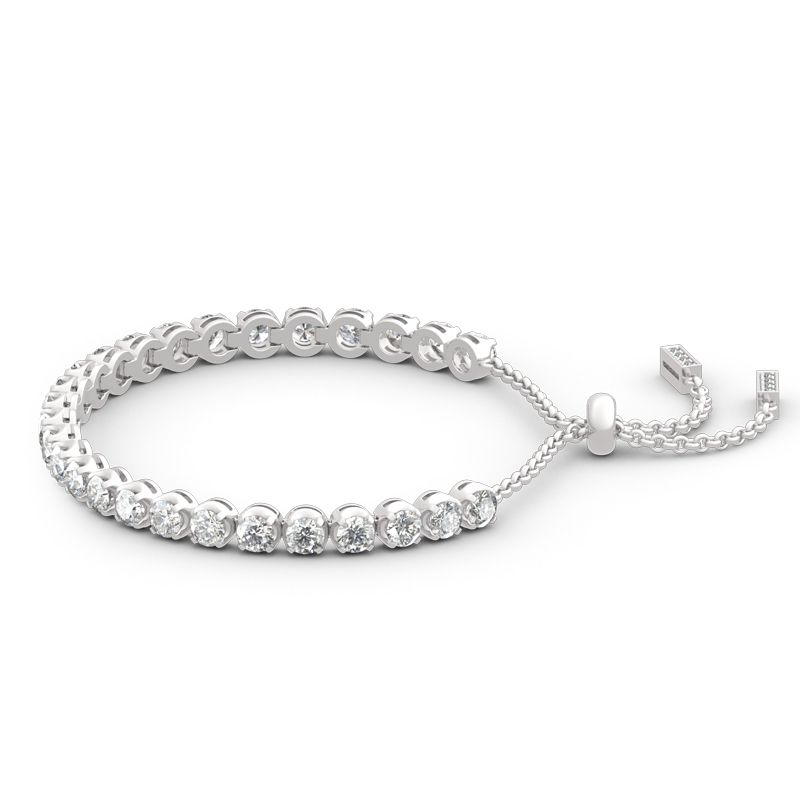 True Silver 915 Tennis Adjustable bracelet