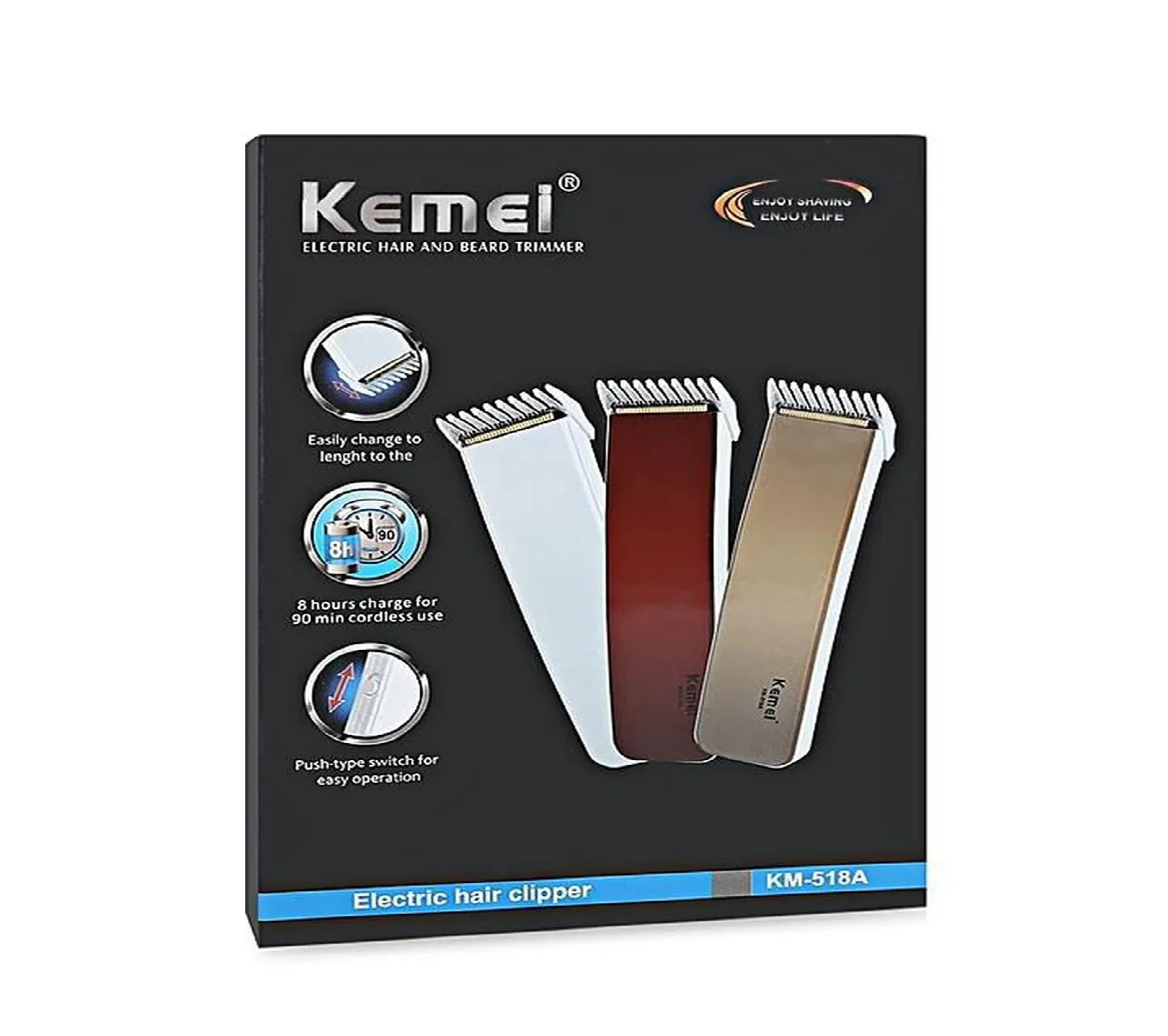 KEMEI Electric Hair and Beard Trimmer KM-518A