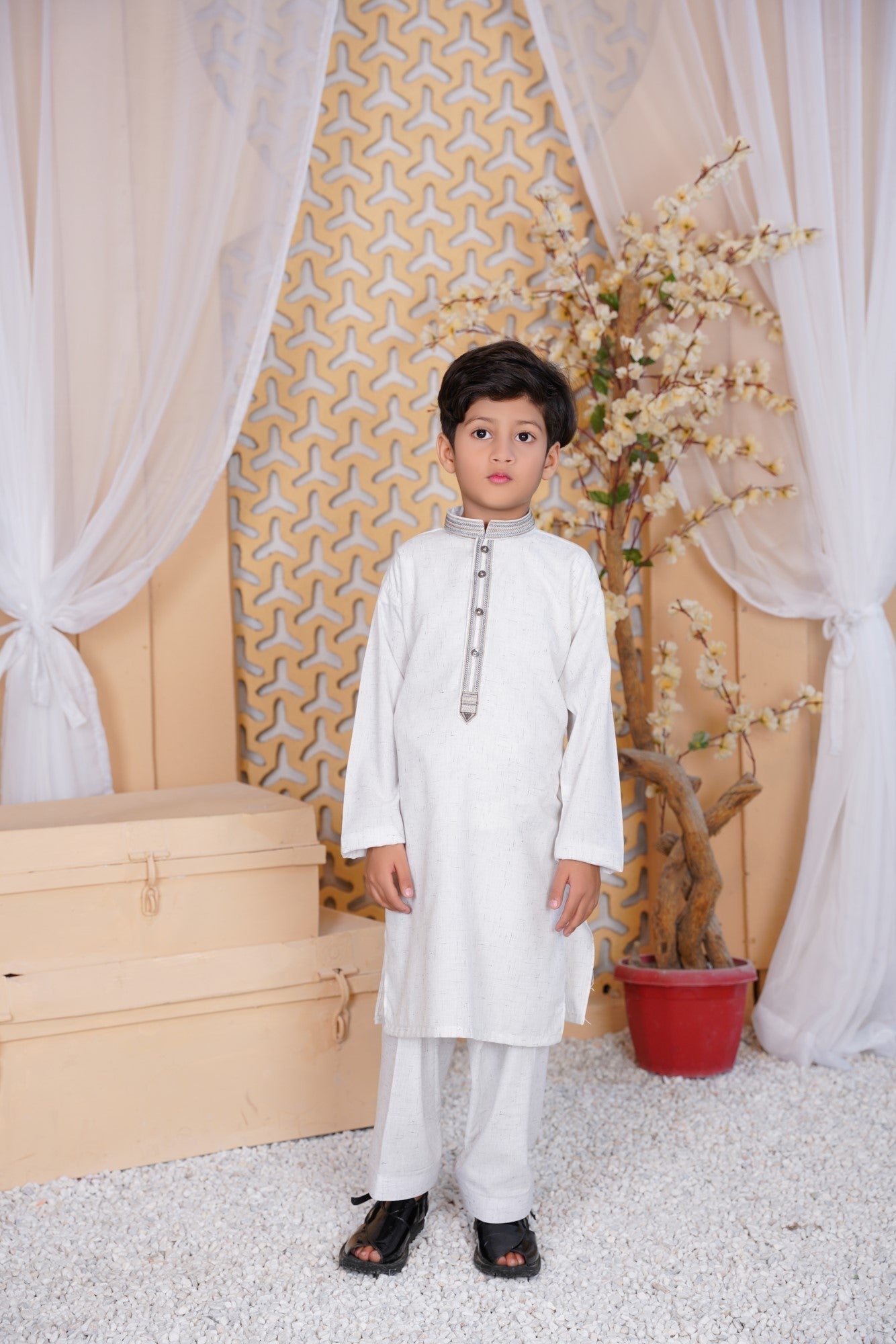 Grey cloud Shalwar Suit