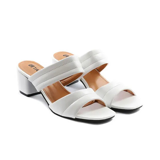 Ostana White Heeled Sleeper for Women