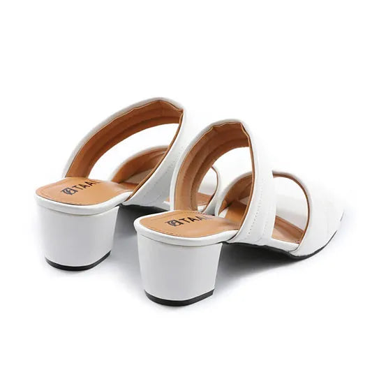 Ostana White Heeled Sleeper for Women