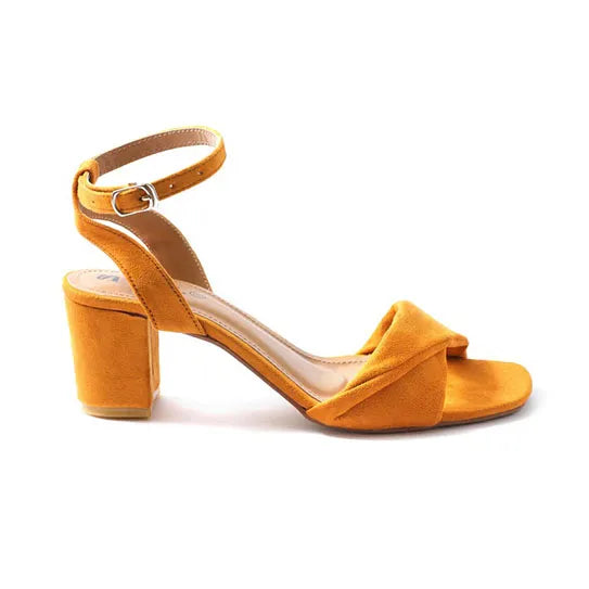 Satin Yellow Casual Sandals