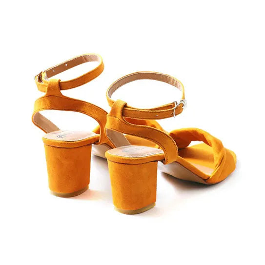 Satin Yellow Casual Sandals