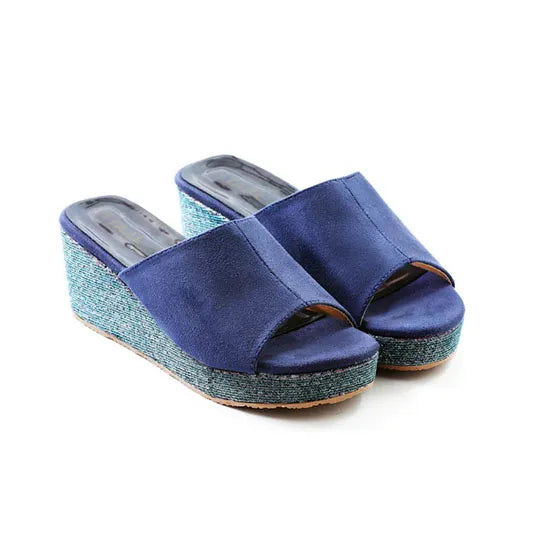 Sora Blue wedge Slippers