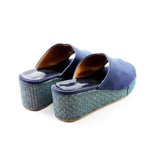 Sora Blue wedge Slippers