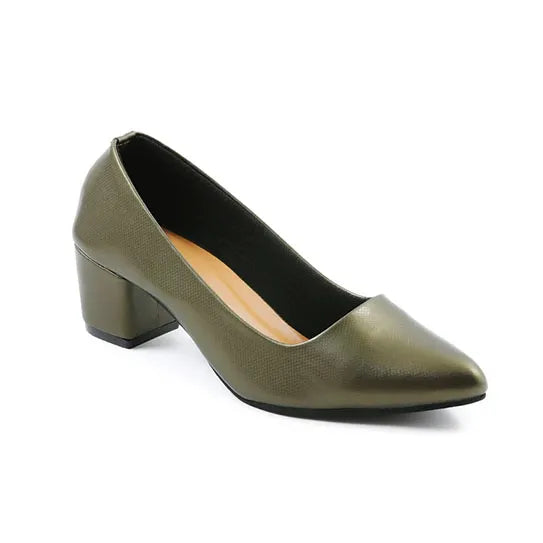 TAAL Antonio Heeled Pumps Olive Green