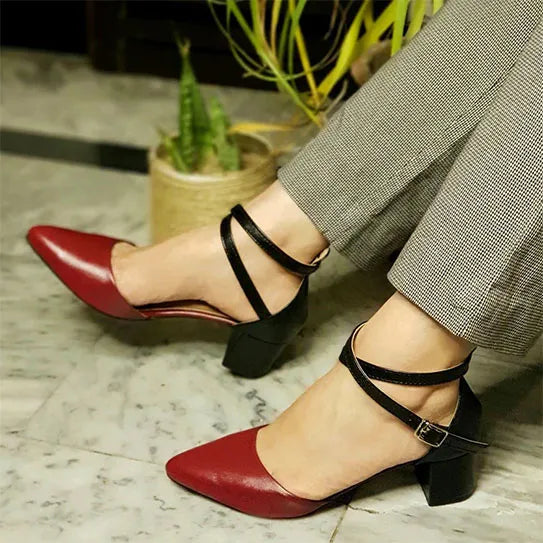 TAAL Elblag Heeled Sandals Maroon