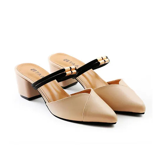 TAAL Viana Heeled Mules Beige