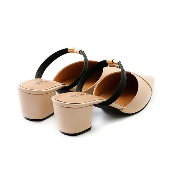 TAAL Viana Heeled Mules Beige