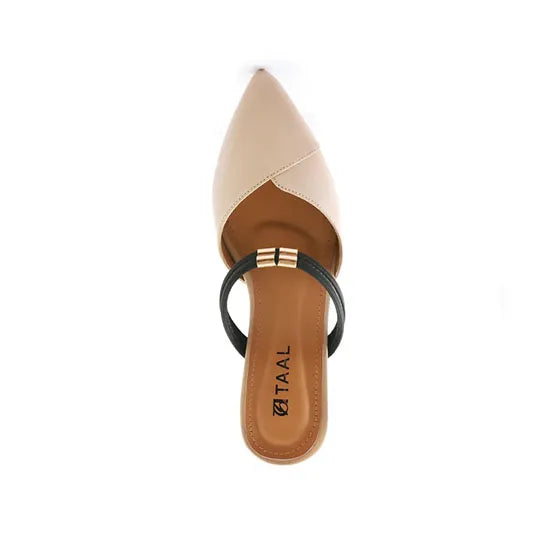 TAAL Viana Heeled Mules Beige