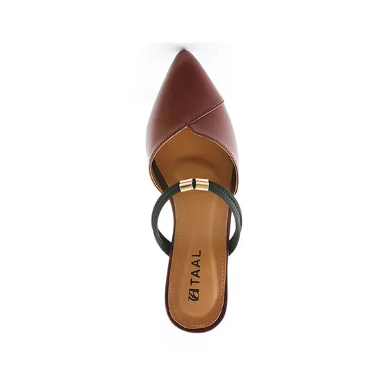 TAAL Viana Heeled Mules Brown