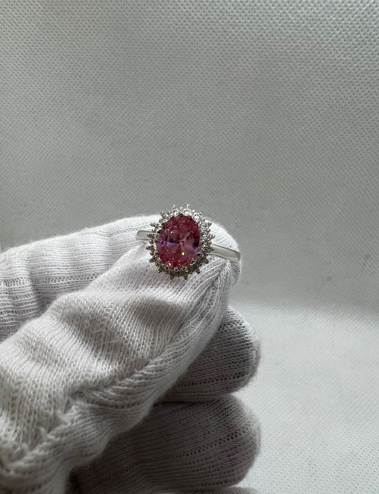 Garnet zircon silver ring