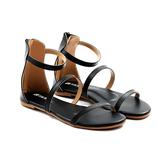 Zetrip Black Casual Sandals