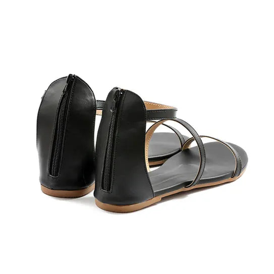 Zetrip Black Casual Sandals