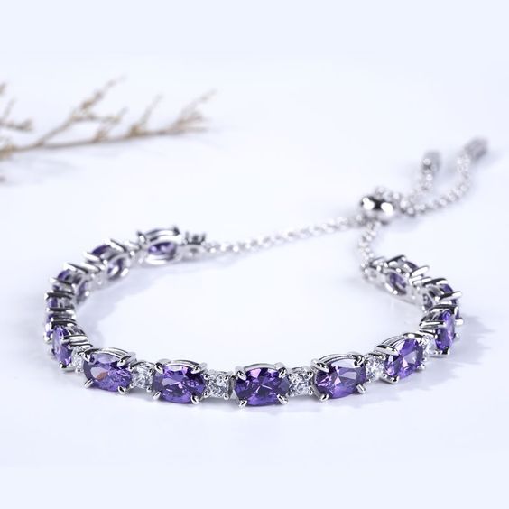 Elegent Purple stone adjustable Bracelet