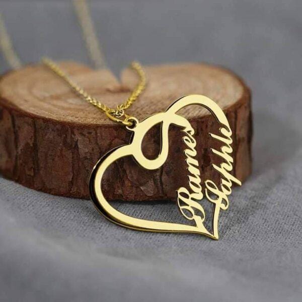 Double Name Heart Necklace