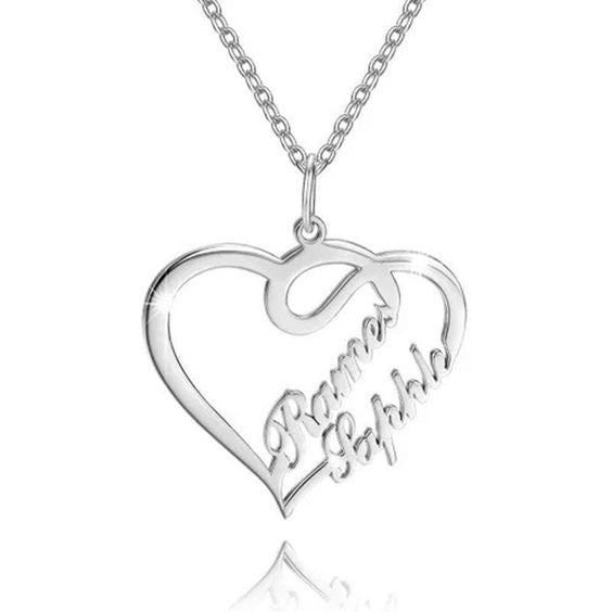 Double Name Heart Necklace