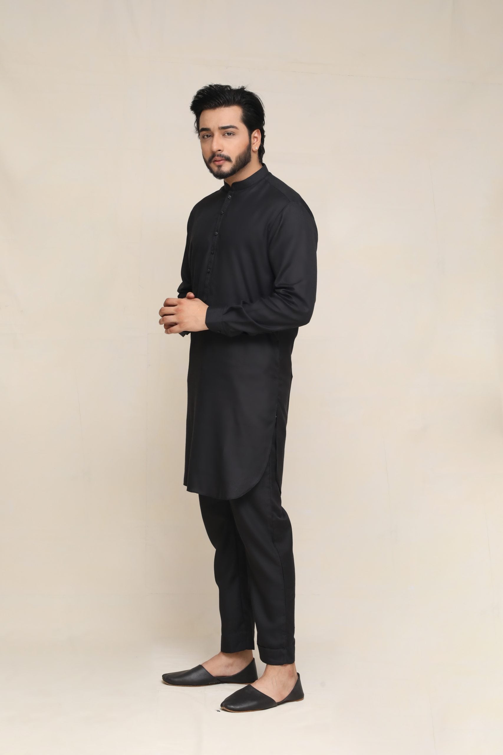 BLACK KURTA PJAMA