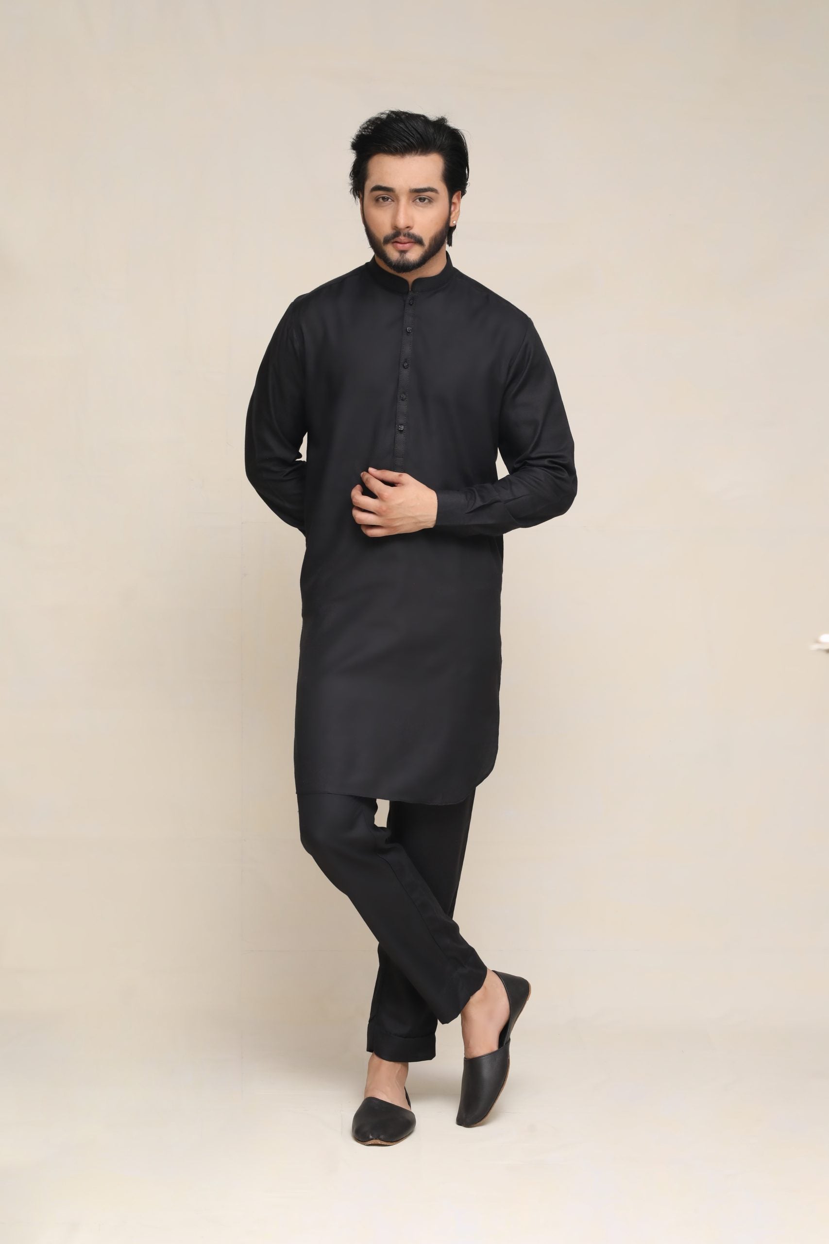 BLACK KURTA PJAMA