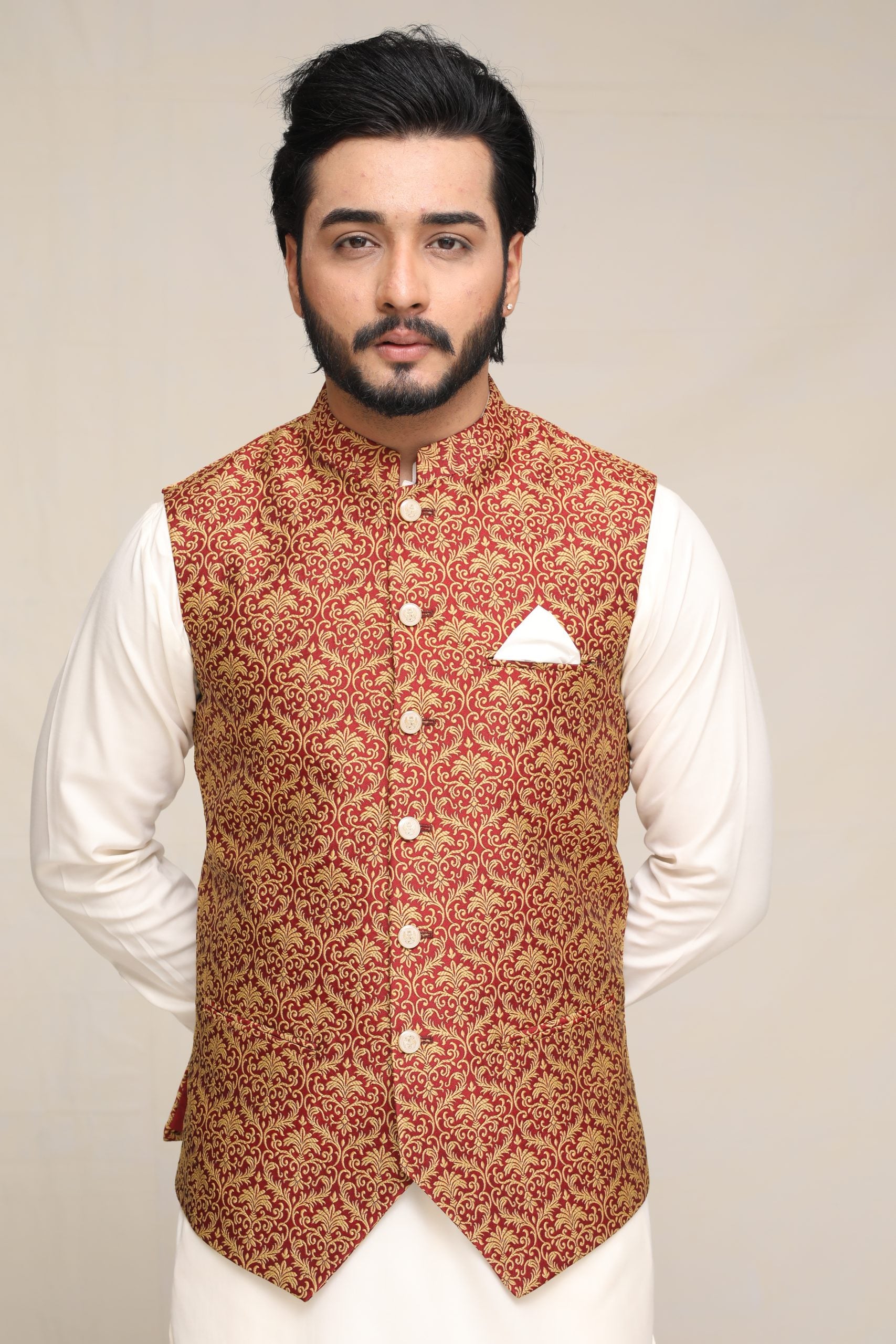 GOLDEN RED WAISTCOAT