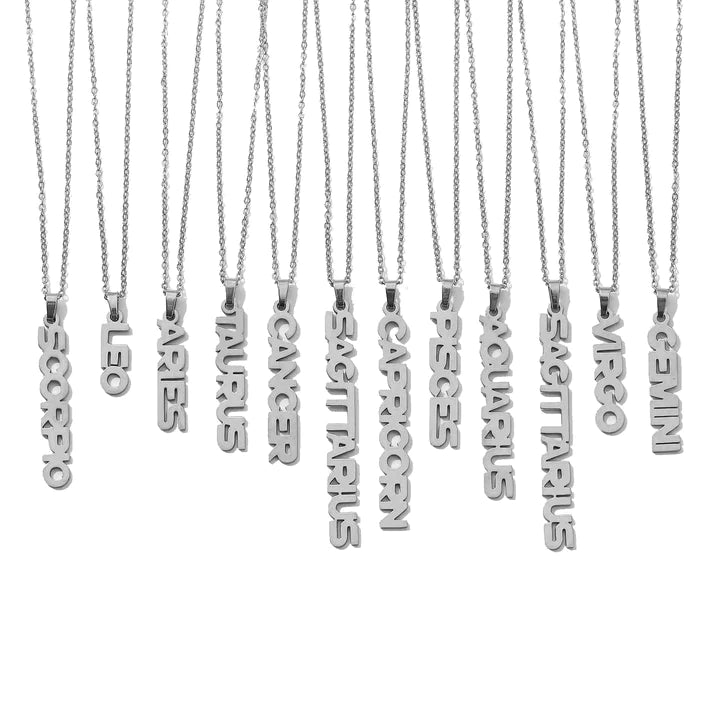 VERTICAL ZODIAC SIGN NECKLACE