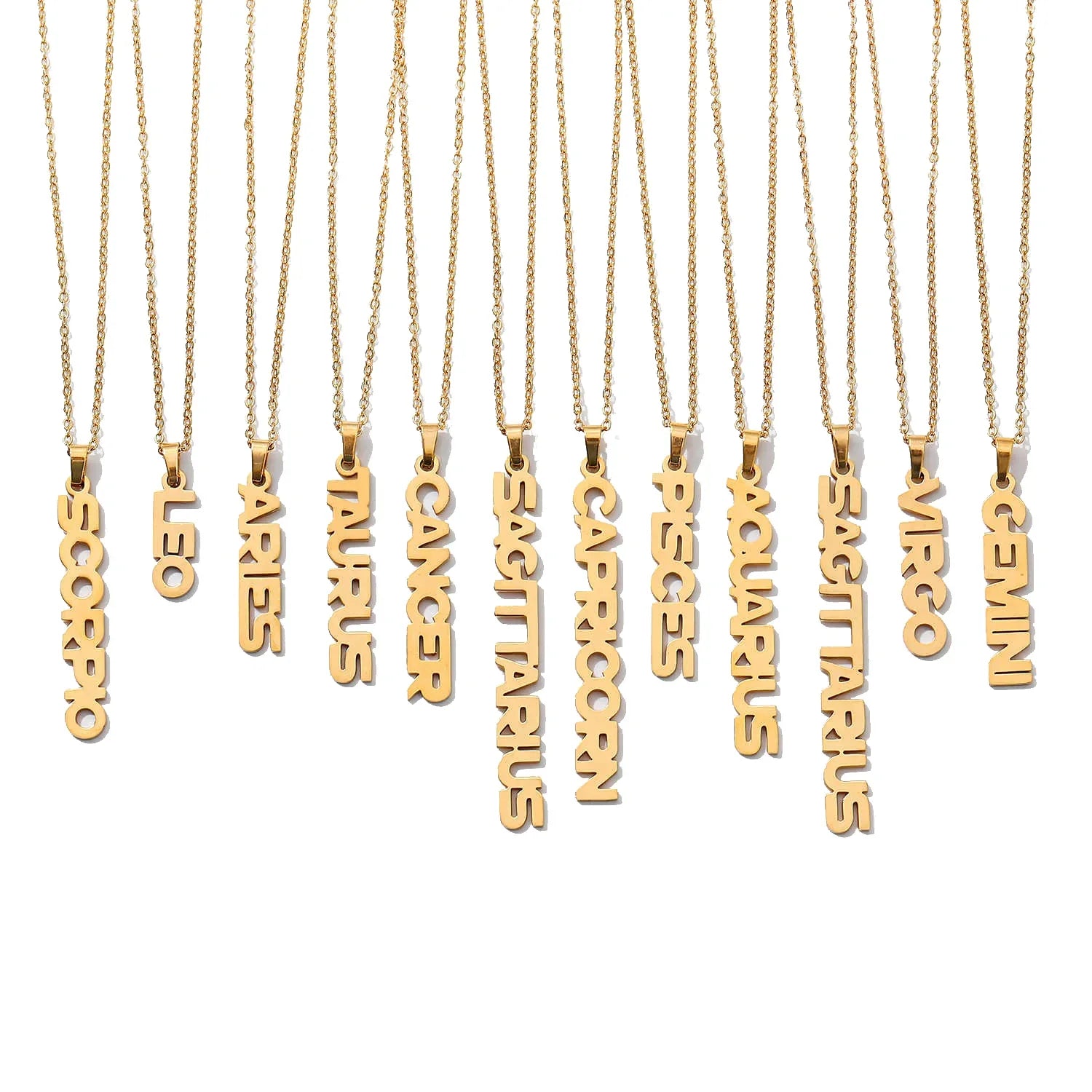 VERTICAL ZODIAC SIGN NECKLACE