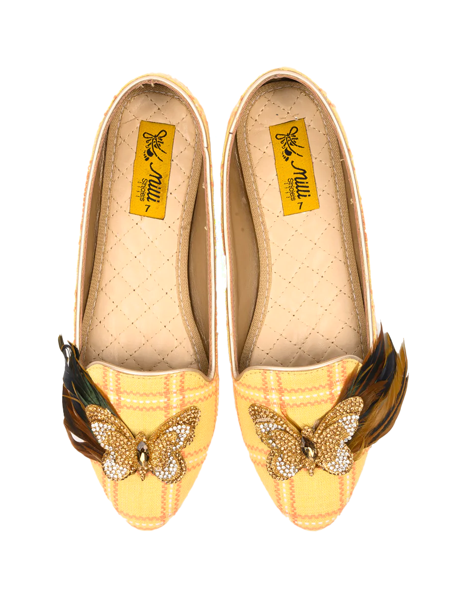 Yellow Synthetic Pumps For Women's