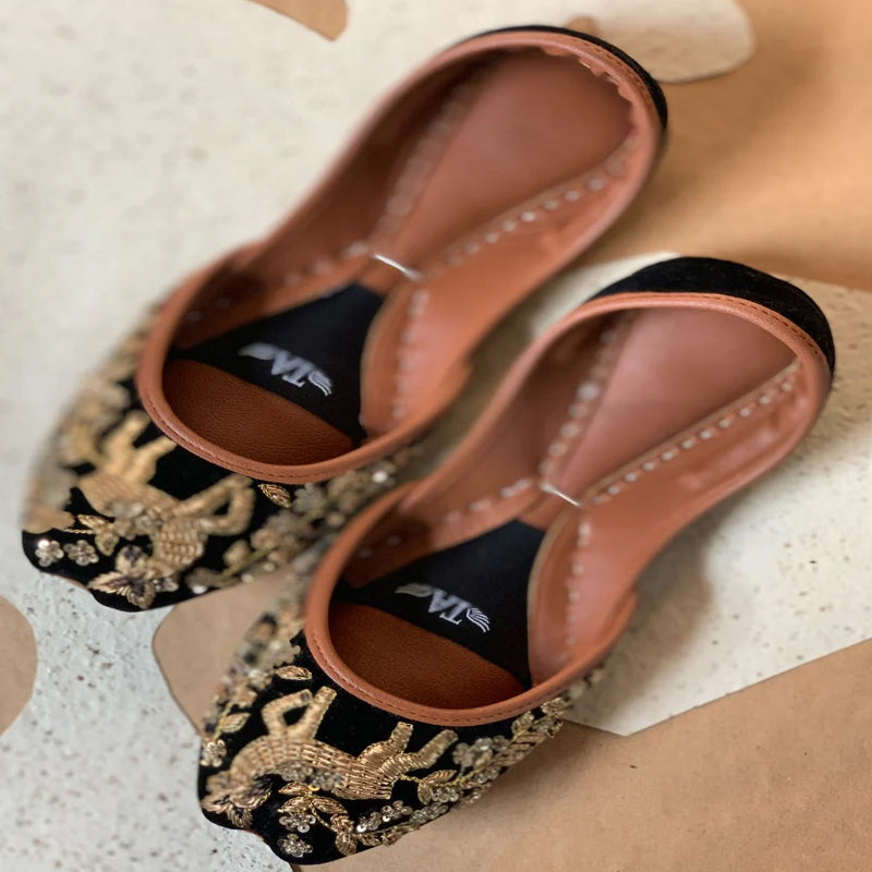 Black Fancy Khussa