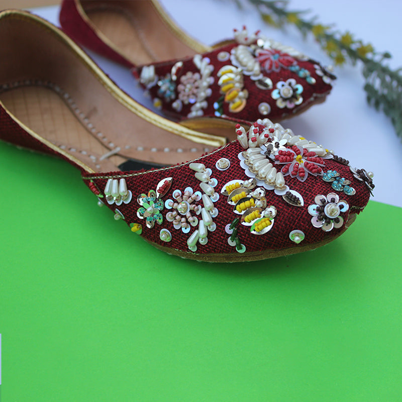 Maroon Fancy Khussa