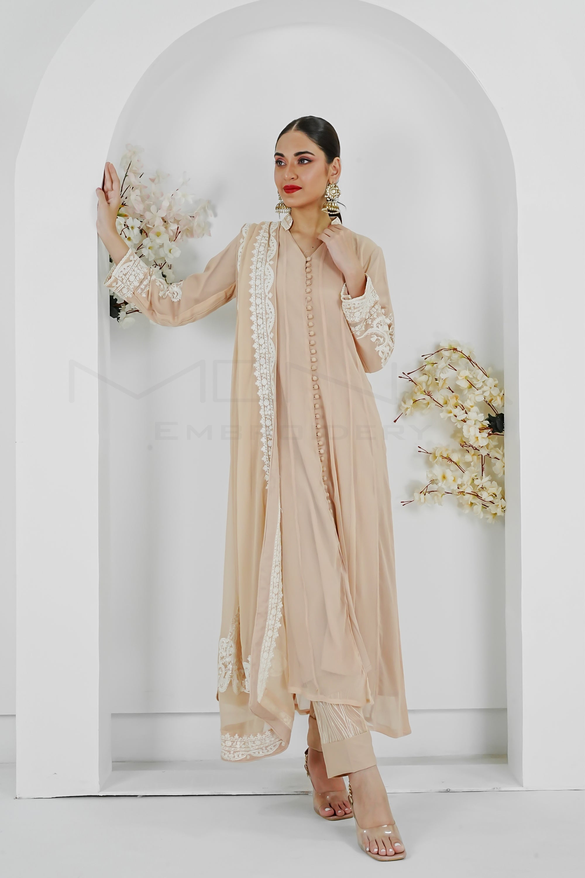 KURTI 120-ETHEREAL GLAZE- PEACH