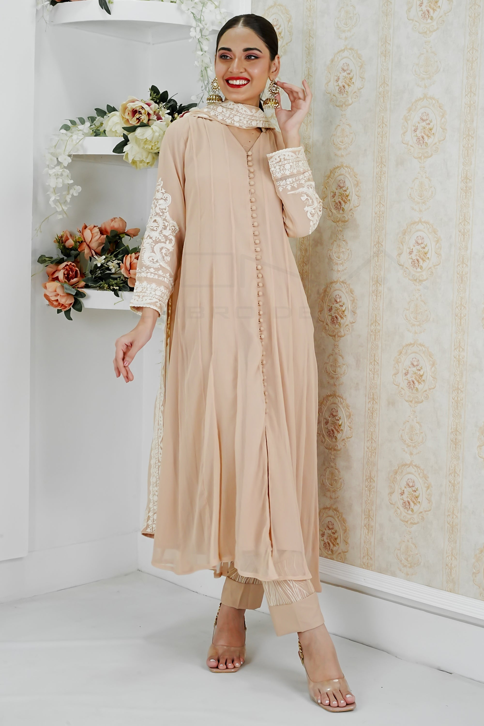 KURTI 120-ETHEREAL GLAZE- PEACH