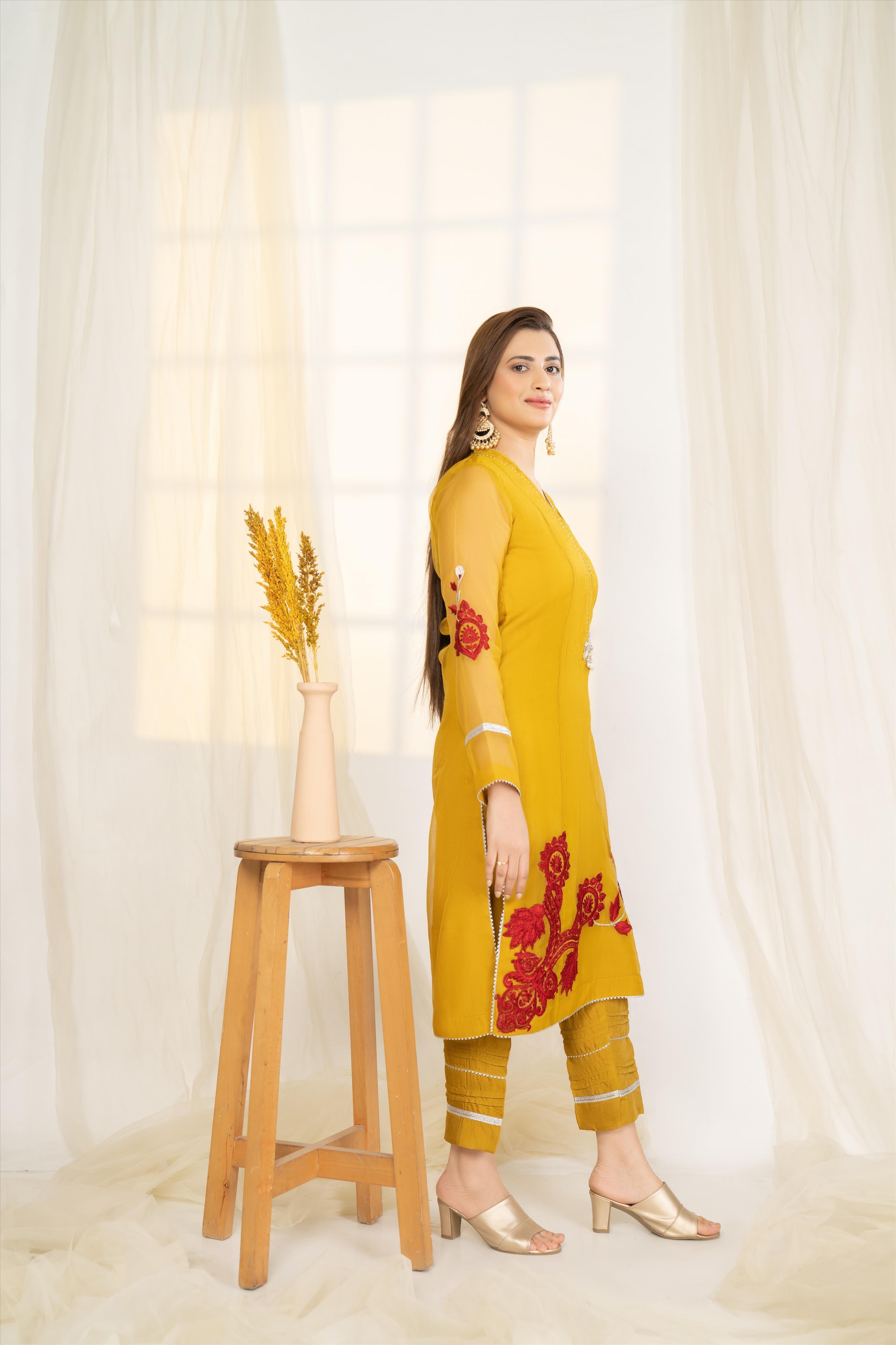 Mustard Hue - Winter Festive Collection 2022 By Noorangi