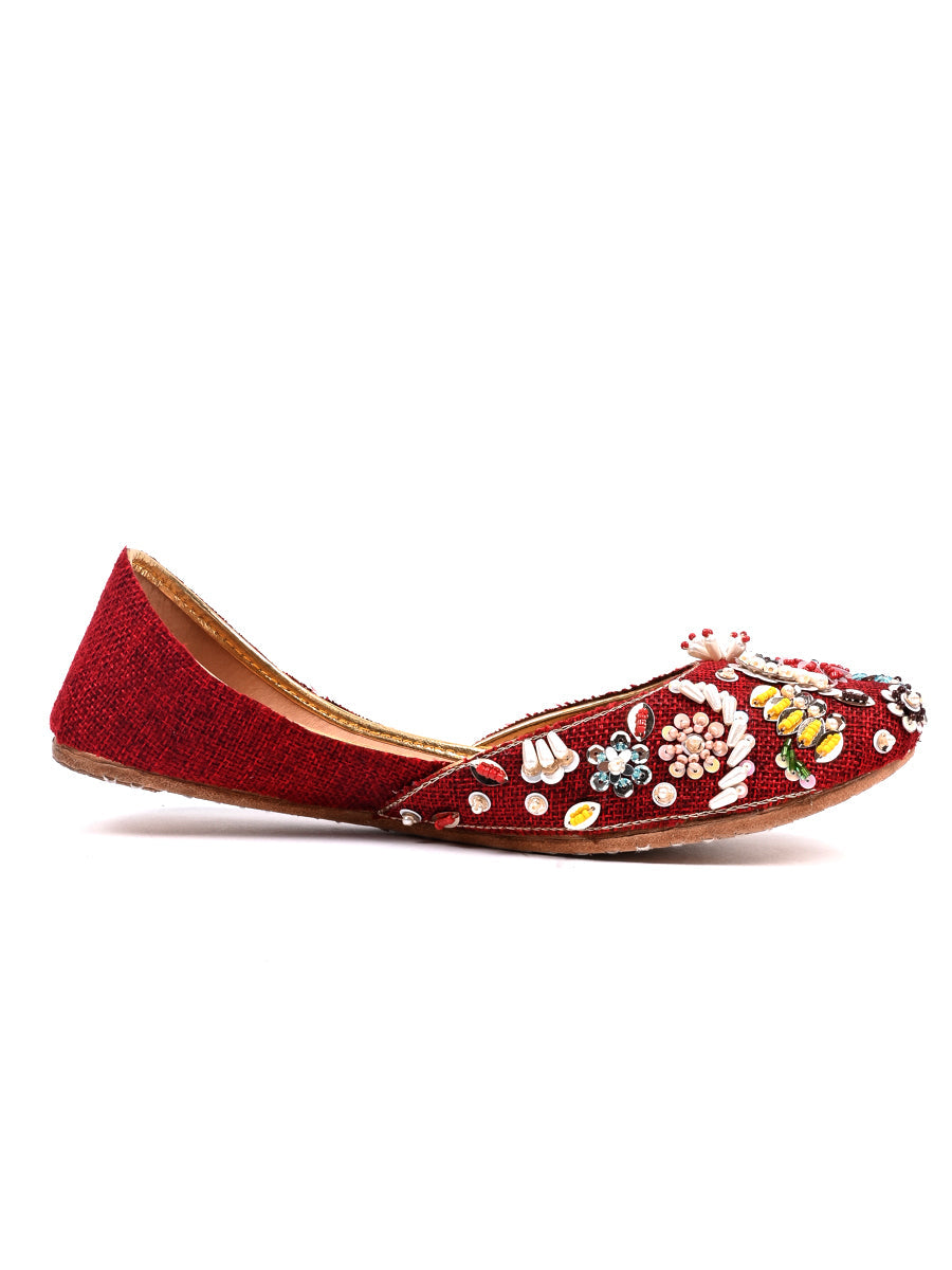 Maroon Fancy Khussa