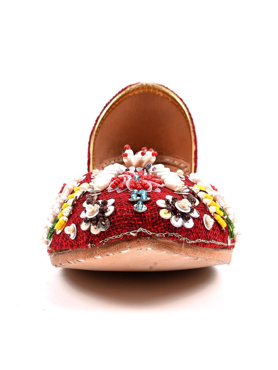 Maroon Fancy Khussa