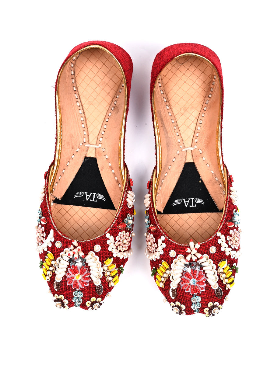 Maroon Fancy Khussa
