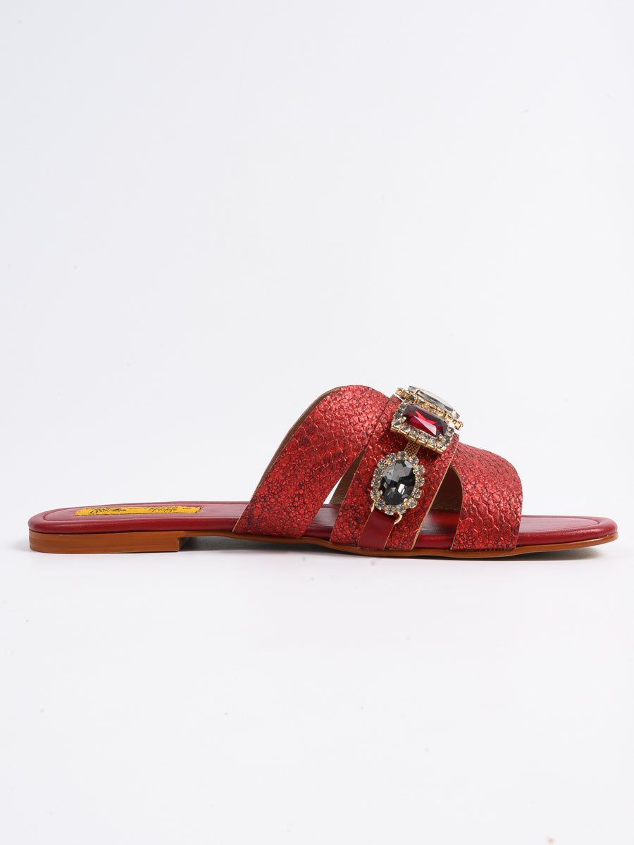 Maroon Fancy synthetic Slippers For Women's